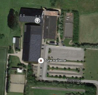 Kort over Tune Hallerne